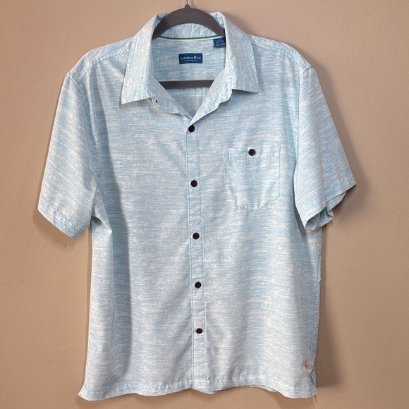 Caribbean Joe Men’s Large Light Blue Casual Shirt, EUC - Picture 1 of 6